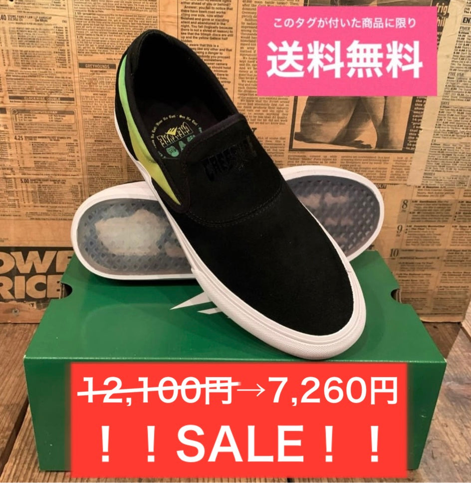 ★送料無料 SALE商品 EMERICA エメリカ スリッポン WINO CREATURE 27センチ クリーチャー スリッポン スケートボード BMX アパレル 人気 取扱店 岡山○