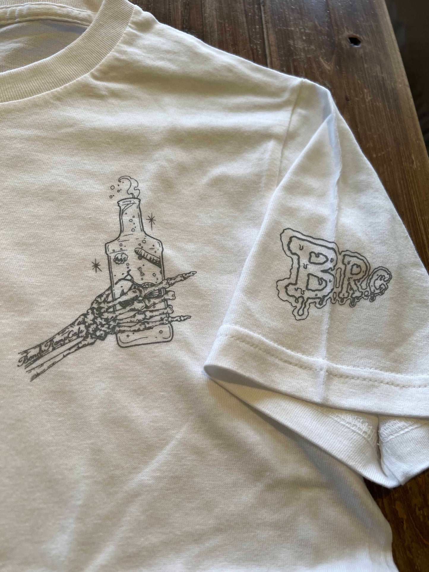 送料無料 BONDSRAMPCAFE オリジナル ロゴTシャツ BMX Tシャツ スケボー Tシャツ カフェ Tシャツ アウトドア Tシャツ ホワイト 全国通信販売可能 男女兼用 Tシャツ ■