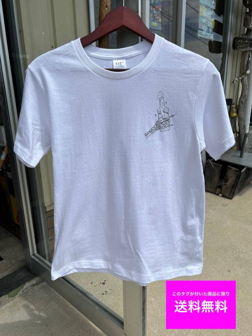 送料無料 BONDSRAMPCAFE オリジナル ロゴTシャツ BMX Tシャツ スケボー Tシャツ カフェ Tシャツ アウトドア Tシャツ ホワイト 全国通信販売可能 男女兼用 Tシャツ ■