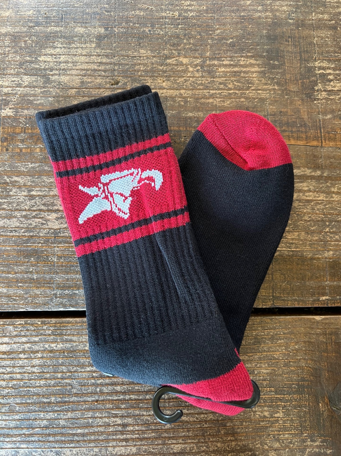 ★送料無料 BMX ANIMAL SOCKS 自転車 靴下 FREE フリー 24.5~27.0㎝ アニマル ソックス ユニセックス 黒 赤 男女兼用 ストリート アパレル 全国通販可能 ■