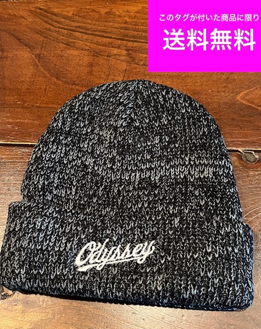 ★送料無料 BMX ODYSSEY オデッセイ ビーニー フリーサイズ ODSY BEANIE ブラック×グレー×ホワイト アパレル ストリート ファッション 全国通販可能 ◎ ■
