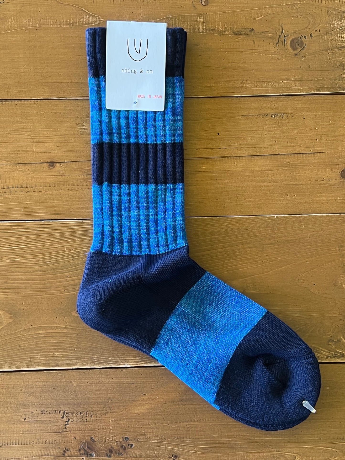 CHING&CO. チンアンドコー スケボー 靴下 フリー 24.5~27.5㎝ スケーター ソックス ブルー×ブラック グレー×ブラック アパレル 全国通販可能 正規代理店契約商品 ■