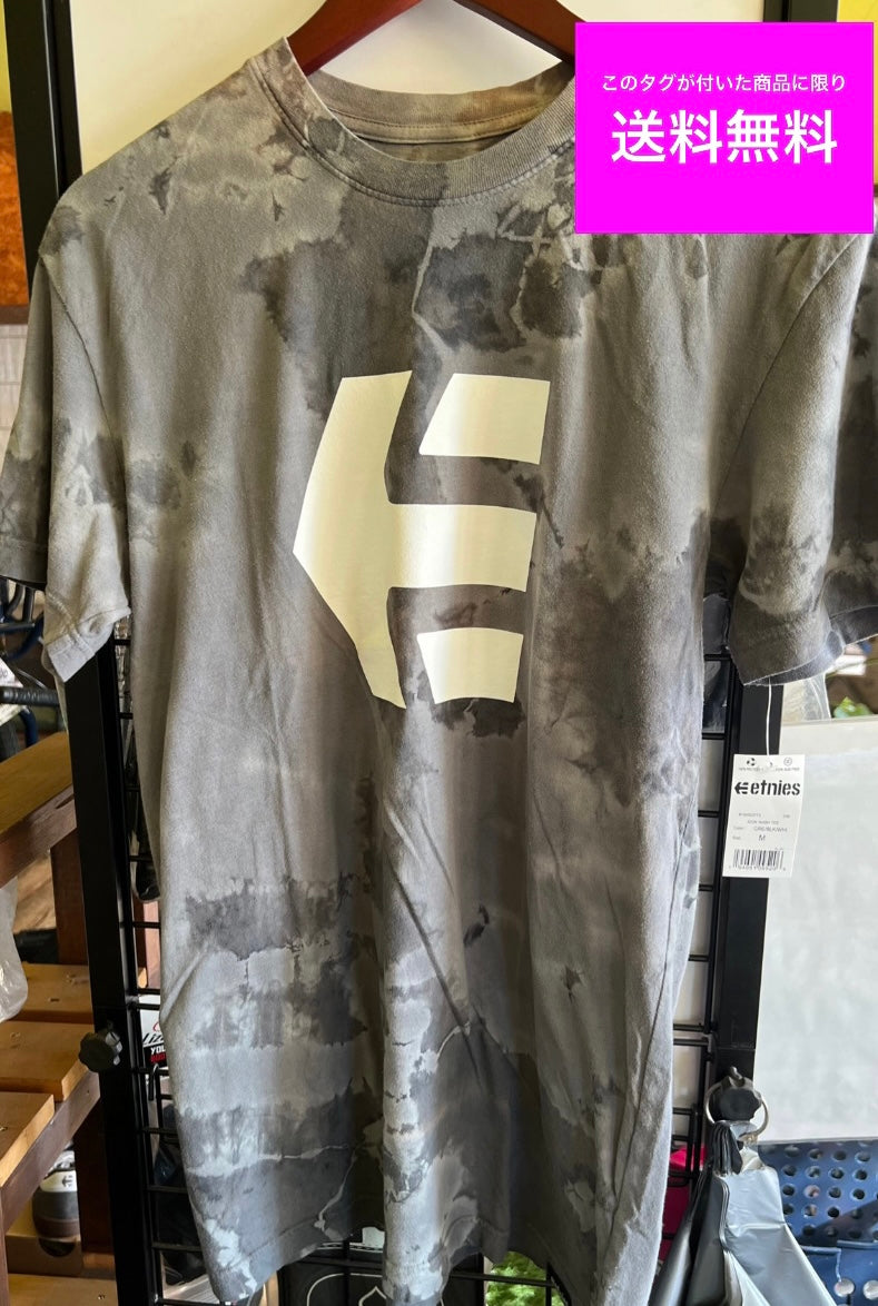 ★送料無料 Tシャツ スケボー ETNIES エトニーズ タイダイ柄 グレー Mサイズ アパレル 全国通販可能 ◎