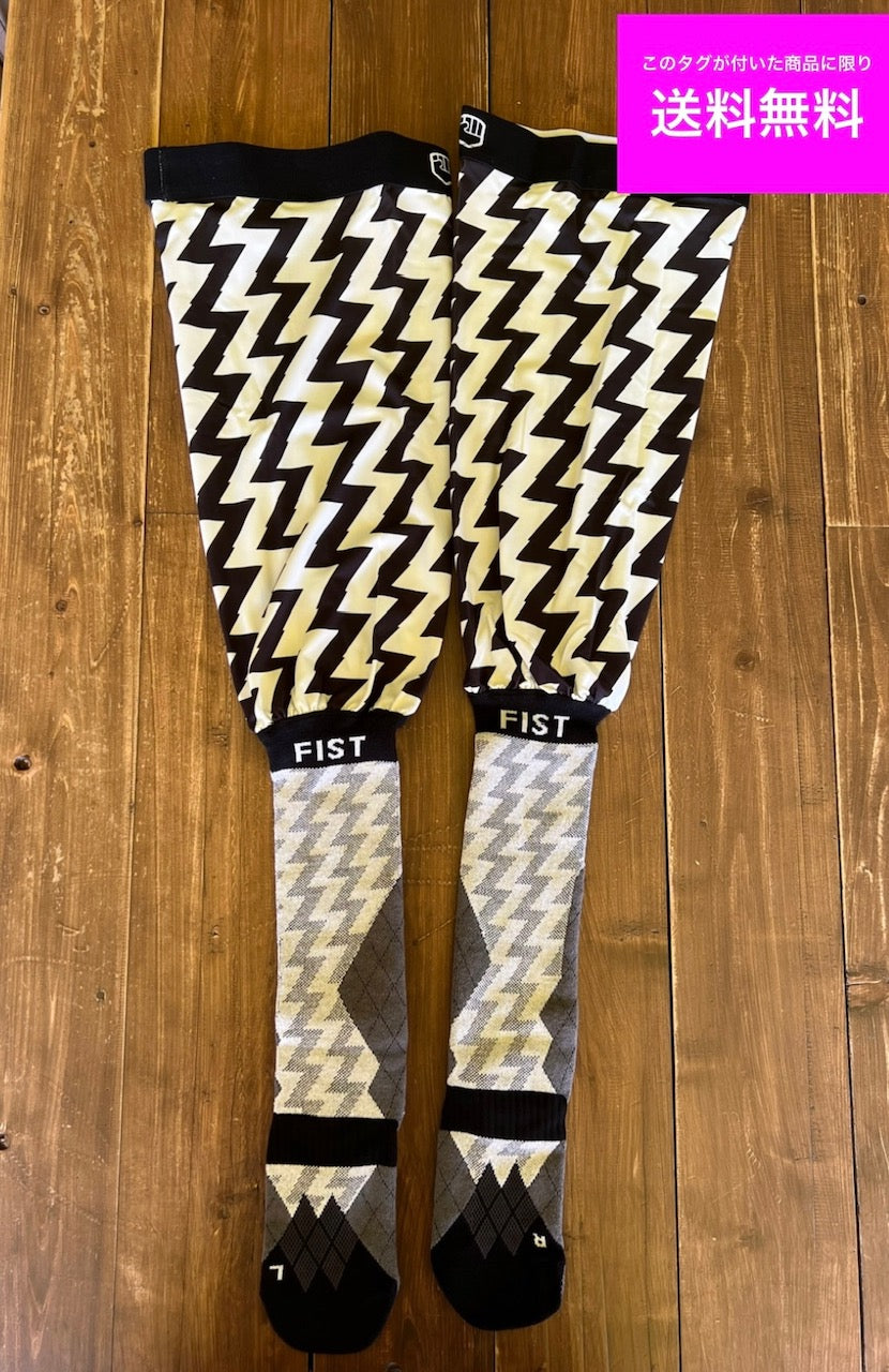 送料無料 FIST HANDWEAR フィスト BRACE SOCK 男女兼用 ストリート ブレース ソックス 靴下 ブラック×ホワイト BMX 全国通信可能 ◎ ★
