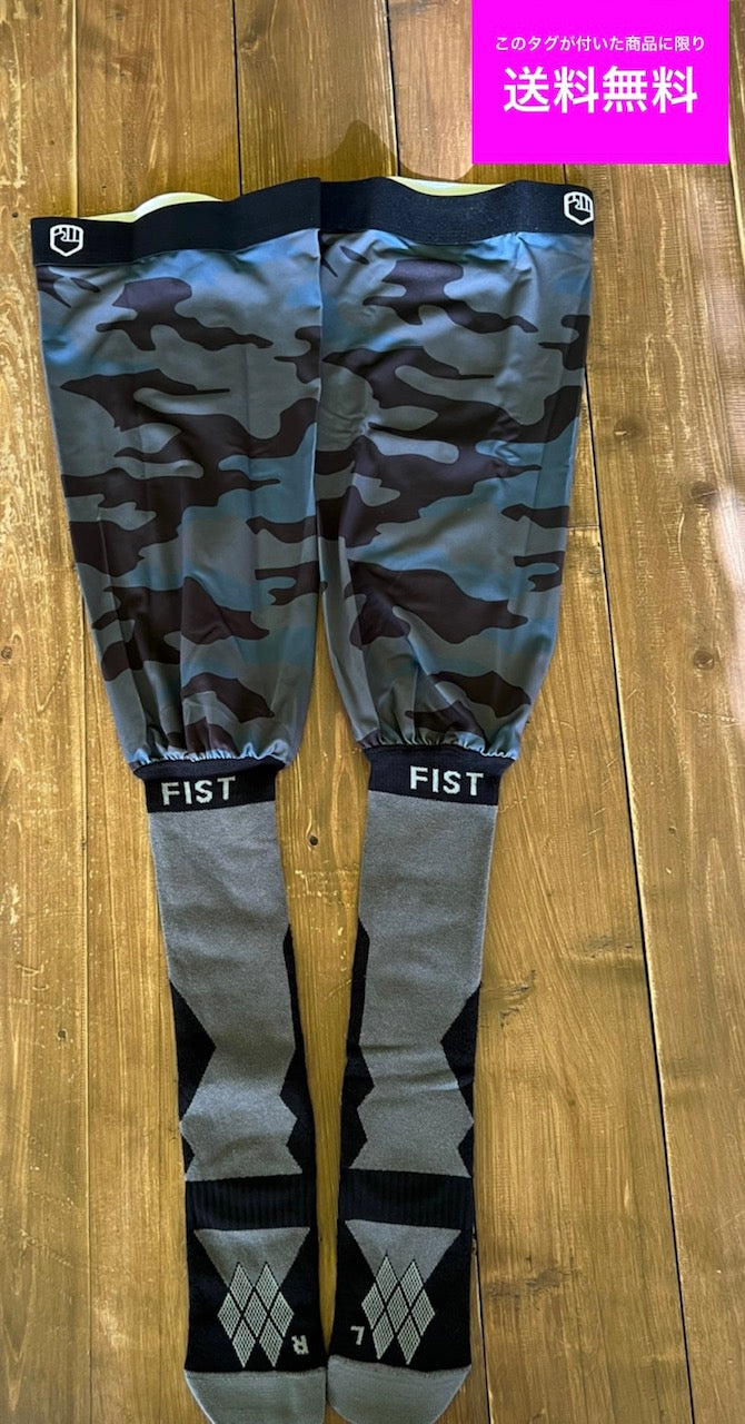 ★送料無料 FISTHANDWEAR フィスト BRACE SOCK 男女兼用 ストリート ブレース ソックス 靴下 BMX グレー カモフラ柄 全国通信可能 ◎