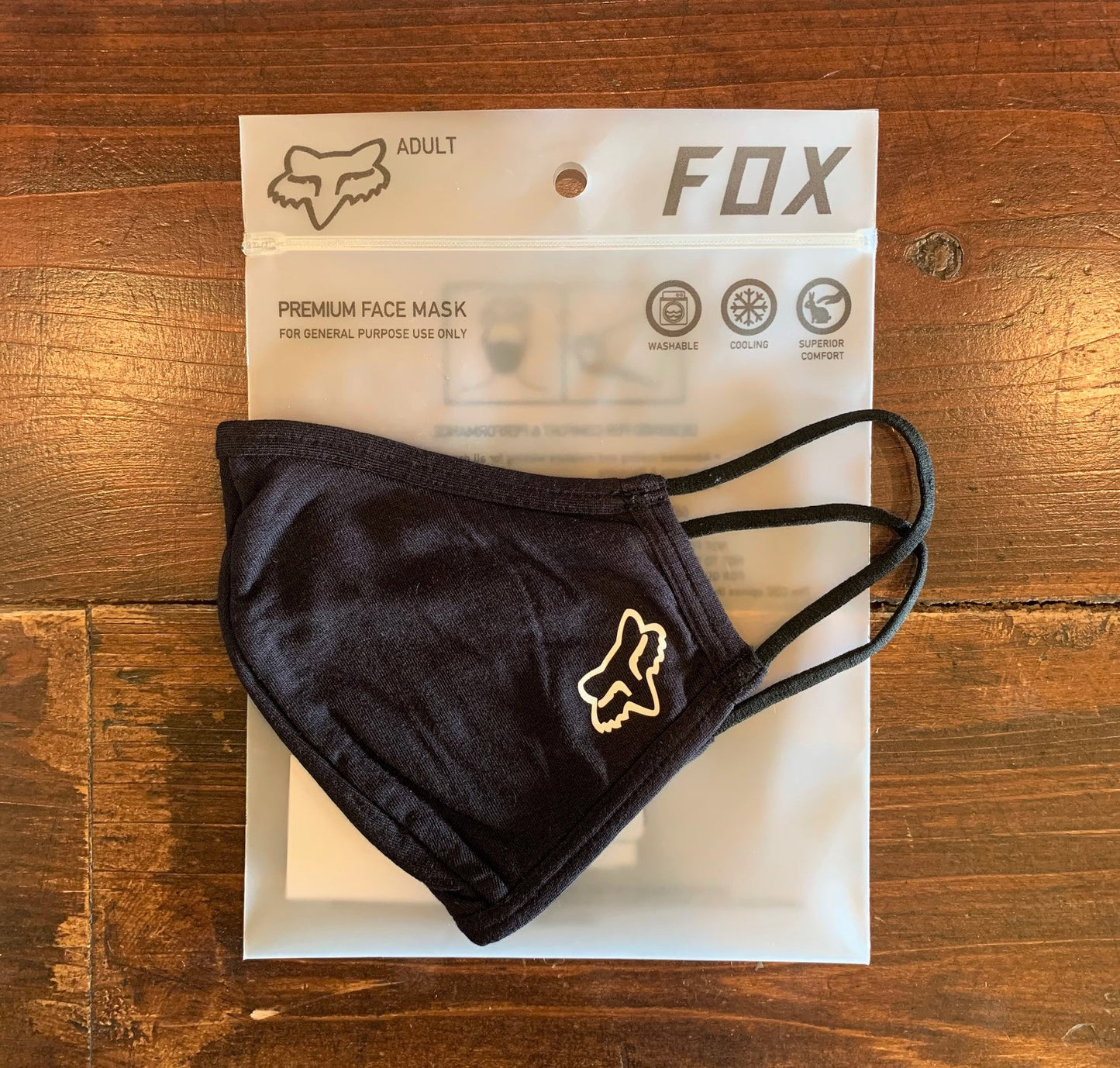 何枚購入しても送料一律 BMX 自転車 ブランド マスク FOXRACING フォックス PREMIUM FACE MASK ADULT BLACK 黒 マスク 正規代理店商品 bmx バイク