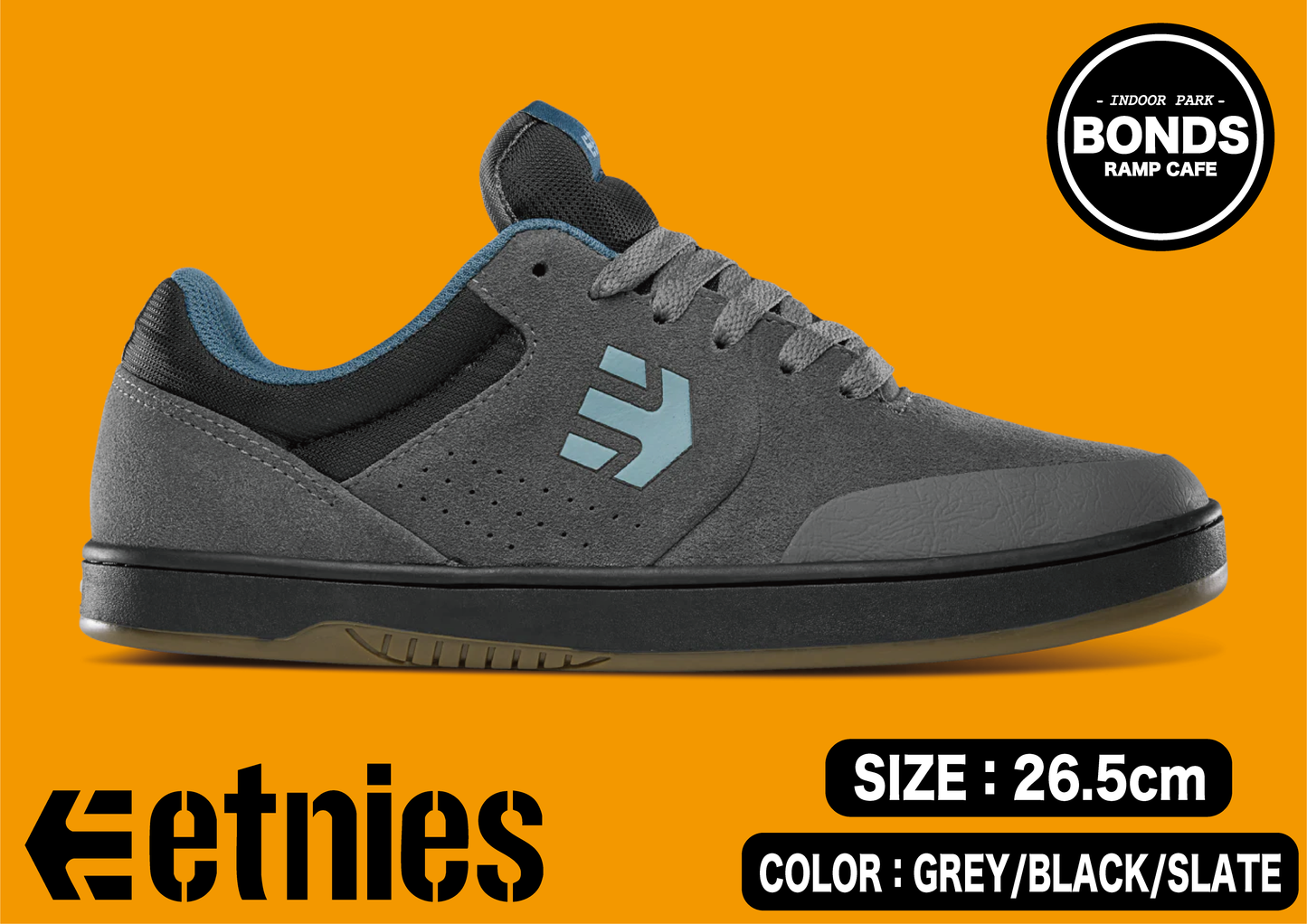 ETNIES エトニーズ MARANA GREY/BLACK/SLATE 26.5cm BMX SKATEBOARD シューズ 正規代理店契約商品 ■