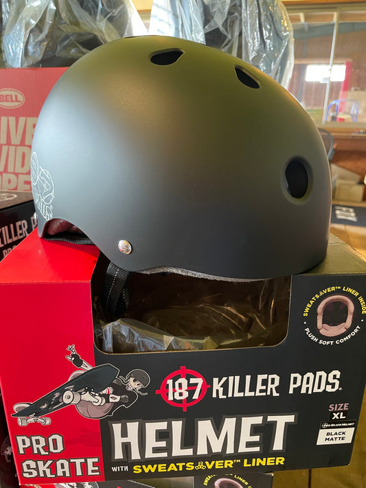 187 KILLERPADS SKATE HELMET BLACK 187 キラーパッド ヘルメット マットブラック ブラック 大人 子供 男女兼用 正規代理店契約商品 ★ ★ ■