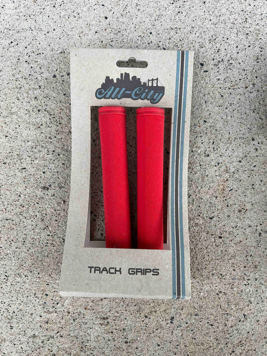 All City Track Grips Red 170mm BMXグリップ 正規代理店契約商品 ■