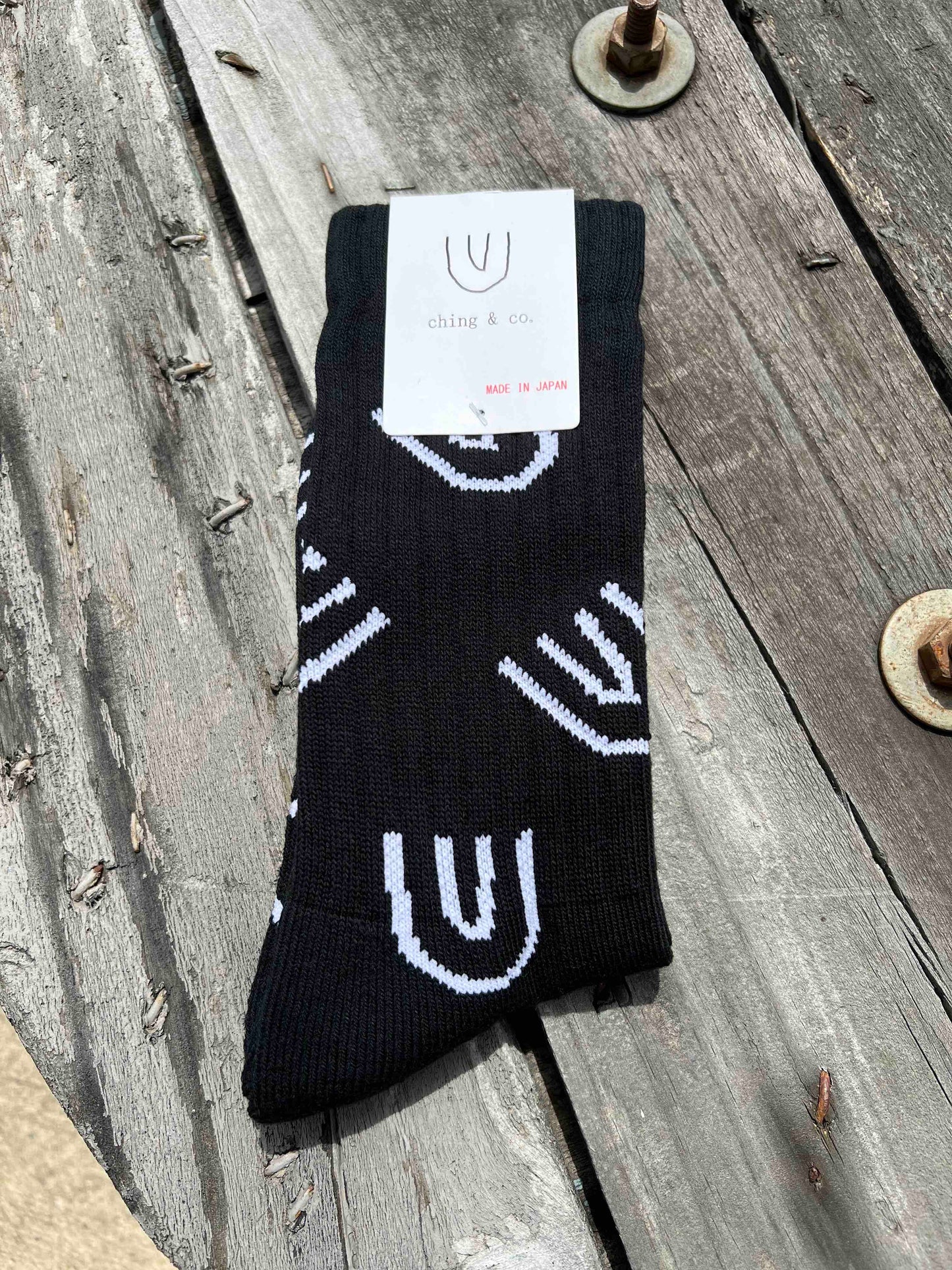 ★送料無料 ソックス ching&co. "Symbol a lot -black" Socks 黒 スケートボード BMX オシャレ チンアンドコー ■■