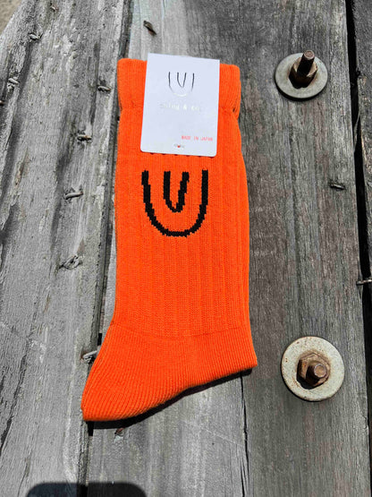 送料無料 BMX SKATEBOARD ソックス ching&co. "Symbol -orange-" Socks オレンジ チンアンドコー スケートボード ■■