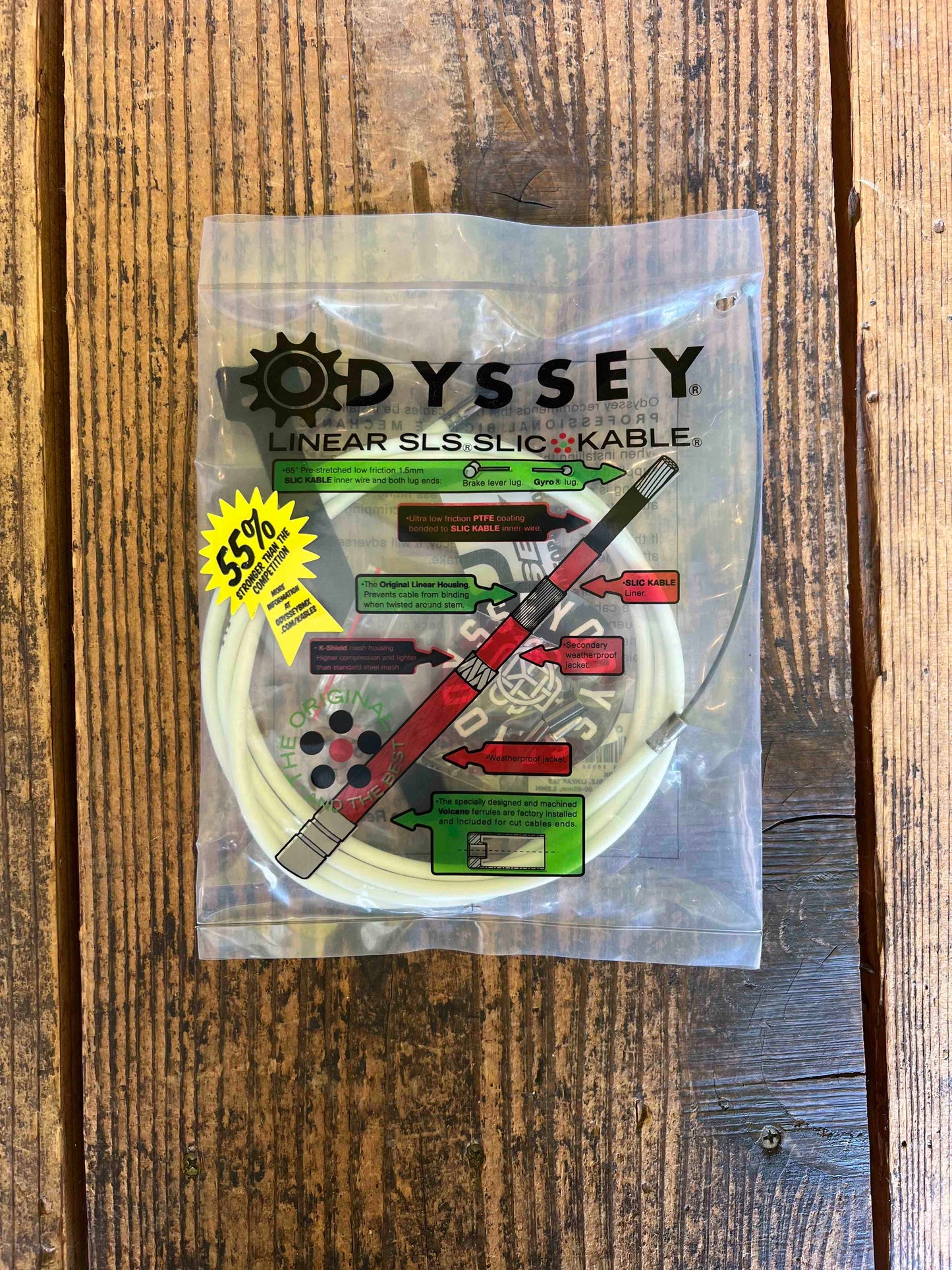 BMX ODYSSEY LINEAR SLS SLIC KABLE White オデッセイ ケーブル ホワイト 正規代理店契約商品 ■