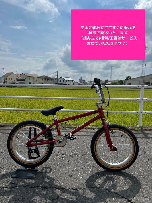 ★送料込み 細かなセッティング可 BMX 初心者 FITBIKE 赤  フィットバイク MISFIT 16インチ コンプリート 完成車 KIDS キッズ 全国通販可能　◎